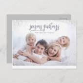 Carte Postale Photo de famille moderne Joyeuses Fêtes (Devant / Derrière)