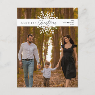 Carte Postale Photo de famille Noël le plus joyeux, Bonheur conf