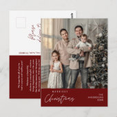 Carte Postale Photo de famille Noël le plus joyeux, Bonheur conf (Devant / Derrière)