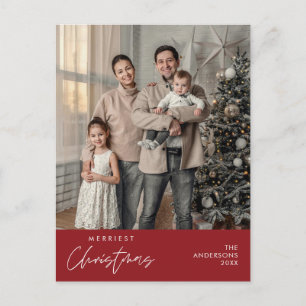 Carte Postale Photo de famille Noël le plus joyeux, Bonheur conf