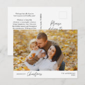 Carte Postale Photo de famille Noël le plus joyeux, Bonheur conf (Devant / Derrière)