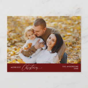 Carte Postale Photo de famille Noël le plus joyeux, Bonheur d'hi