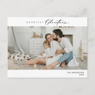 Carte Postale Photo de famille Noël le plus joyeux, Bonheur d'hi