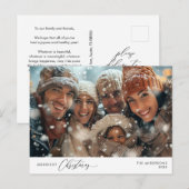 Carte Postale Photo de famille Noël le plus joyeux, Bonheur d'hi (Devant / Derrière)