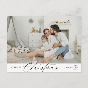 Carte Postale Photo de famille Noël le plus joyeux, Bonheur d'hi