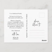 Carte Postale Photo de famille Noël le plus joyeux, Flocons de n (Dos)