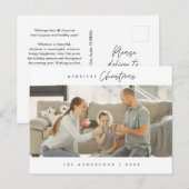 Carte Postale Photo de famille Noël le plus joyeux, Moderne et C (Devant / Derrière)