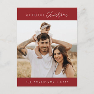 Carte Postale Photo de famille Noël le plus joyeux, Moderne et C