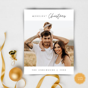 Carte Postale Photo de famille Noël le plus joyeux, Moderne et C