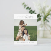 Carte Postale Photo de famille Noël le plus joyeux, Nature en pl (Debout devant)