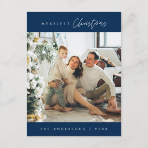 Carte Postale Photo de famille Noël le plus joyeux, Vert émeraud