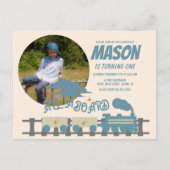 Carte Postale Photo de fête d'anniversaire enfantine Train Rétro (Devant)