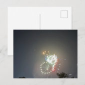 Carte postale photo de feu d'artifice (Devant / Derrière)