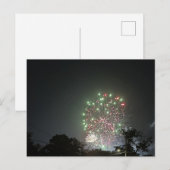 Carte postale photo de feux d'artifice (Devant / Derrière)