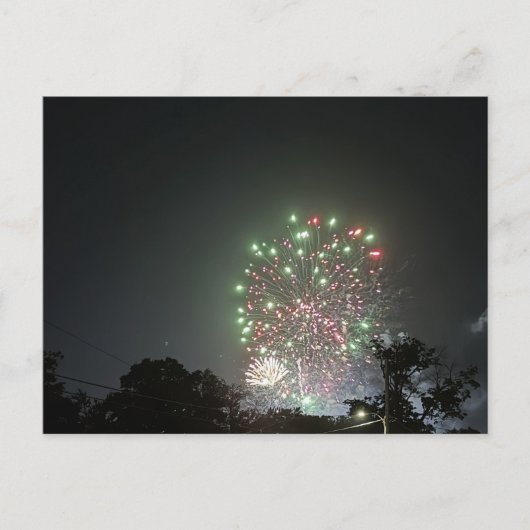 Carte postale photo de feux d'artifice (Devant)