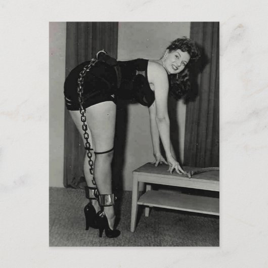 Carte Postale photo de fille pin up vintage (Devant)