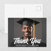 Carte Postale Photo de fin d'études Script Gras Remerciements de (Devant / Derrière)