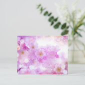 Carte Postale Photo de fleurs de cerisier rose (Debout devant)