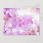 Carte Postale Photo de fleurs de cerisier rose (Devant)