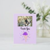Carte Postale Photo de glace violette Merci (Debout devant)