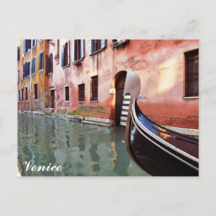 Carte Postale Photo de gondole sur un canal à Venise en Italie