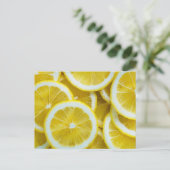 Carte postale photo de gros plan citrons (Debout devant)