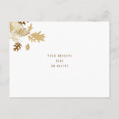 Carte Postale Photo de grossesse élégant et doux d'automne (Dos)