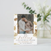 Carte Postale Photo de grossesse élégant et doux d'automne (Debout devant)