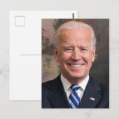 Carte Postale Photo de Joe Biden Portrait (Devant / Derrière)