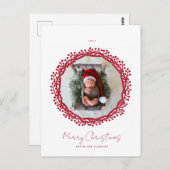 Carte Postale photo de la couronne de baies de Noël (Devant / Derrière)