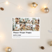 Carte Postale Photo de la famille Collage | Bonne et heureuse an