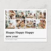 Carte Postale Photo de la famille Collage | Bonne et heureuse an (Devant)