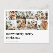 Carte Postale Photo de la famille Collage | Joyeux Noël (Devant)