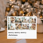 Carte Postale Photo de la famille Collage | Joyeux Noël<br><div class="desc">Photo de la famille Collage | Joyeux Noël</div>