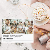 Carte Postale Photo de la famille Collage | Joyeux Noël