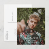 Carte Postale Photo de la fête de remise des diplômes en écritur (Devant / Derrière)