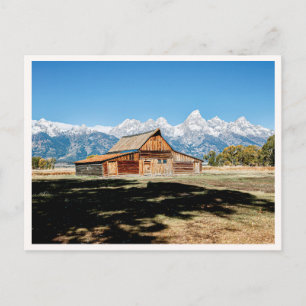 Carte Postale Photo de la grange de montagne du Grand Tetons Nat