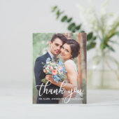 Carte Postale Photo de la mariée de Merci Mariage moderne (Debout devant)