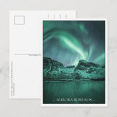 Carte Postale Photo de la nature sur les lumières du Nord (Devant / Derrière)