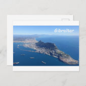Carte Postale Photo de la roche de Gibraltar vue du dessus (Devant / Derrière)