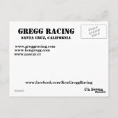 Carte Postale Photo de l'action de Gregg Racing (Dos)