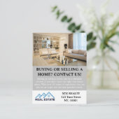 Carte Postale Photo de l'agent immobilier élégant et moderne (Debout devant)