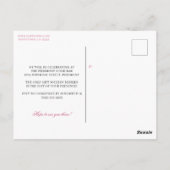 Carte Postale Photo de l'aquarelle rose chaud 50e anniversaire (Dos)