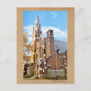 Carte Postale Photo de l'église des années 1970 Vintage