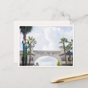 Carte Postale Photo de l'enseigne vintage du Crystal Pier de Pac