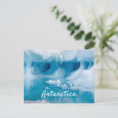Carte Postale Photo de l'iceberg Antarctique avec texte (Debout devant)