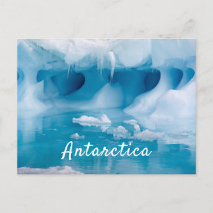 Carte Postale Photo de l'iceberg Antarctique avec texte