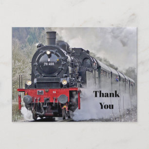 Carte Postale Photo de locomotive à vapeur de train vintage Merc