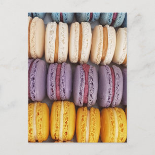 Carte postale photo de macaron coloré