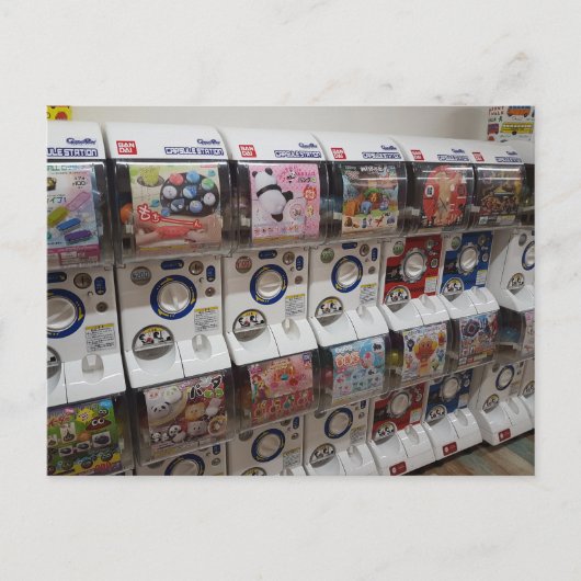 Carte Postale Photo de Machiness de pièce de monnaie de capsule (Devant)